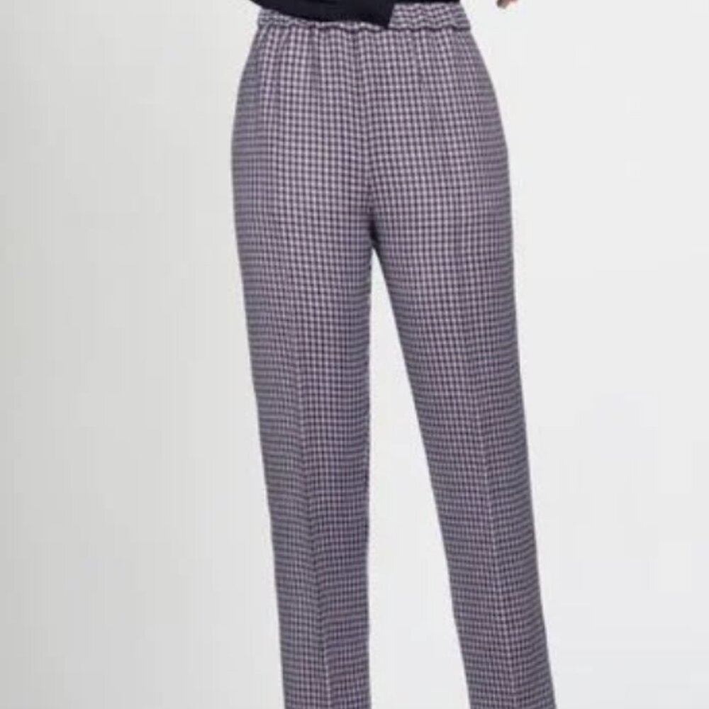 Forte Forte Purple Lilac Houndstooth Trousers Size 0